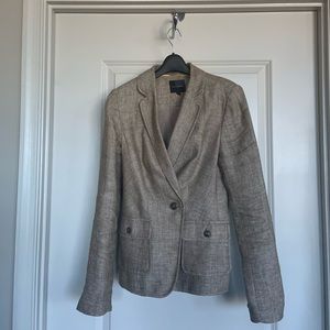The Limited Size XS Brown Blazer w/ Silk Lining
